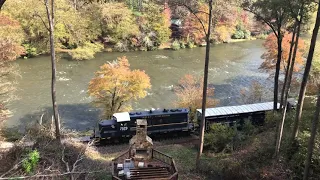 Blue Ridge Scenic Railway on a Crisp Fall Morning at The River's Edge