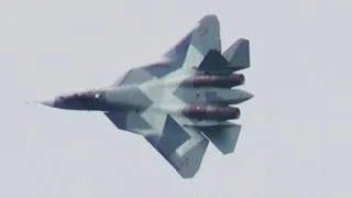 5th gen Fighter Su-57 PAK-FA T-50 amazing maneuverability МАКС ПАК ФА MAKS 2013 トップガンにも登場している第5世代戦闘機