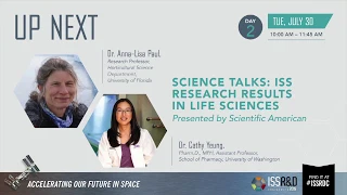 ISSRDC 2019: Science Talks: International Space Station Research Results in Life Sciences