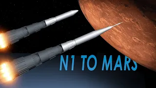 Soviet N1 Rocket: Fictional Mars Landing Mission (SFS Animation)