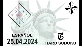 NYT HARD SUDOKU  25/04/2024