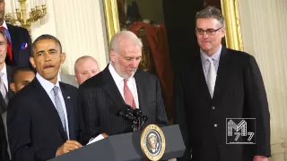 President Obama Welcomes The 2014 NBA Champion San Antonio Spurs Walk in At the White