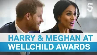 Prince Harry and Meghan Markle meet inspirational Wellchild Award winners | 5 News