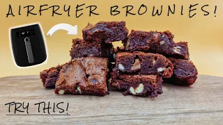 EASY AIR FRYER RECIPE BROWNIES | Gooey & Fudgy AIR FRYER BROWNIES | Easy Bakes