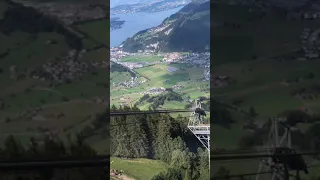 Stanserhorn cabrio in Switzerland! World's first open roof cable car.