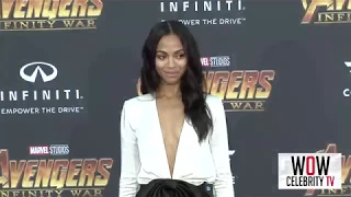 Zoe Saldana at The Premiere Of Disney And Marvel's "Avengers  Infinity War"