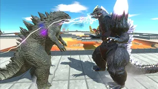 Godzilla 2014 VS Space Godzilla Lava Death Run - Animal Revolt Battle Simulator