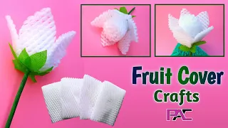 How To Make Flower With Apple Cover 🌷 Fruit Net Cover Flower