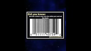 Did you know? Barcode readers only scan the white part and not the black. #fyp #shorts