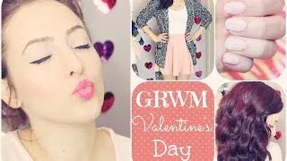 ♡ GRWM: Valentine's Day Makeup, Hair, Outfit & Nails