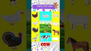 English for kids: FARM ANIMALS | Английский для детей: домашние животные