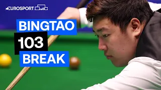 Yan Bingtao finishes session on high with a break of 103 | Eurosport Snooker