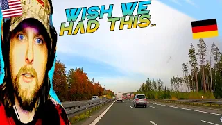 American Reacts to Munich to Berlin on the Autobahn A9 Top Speed