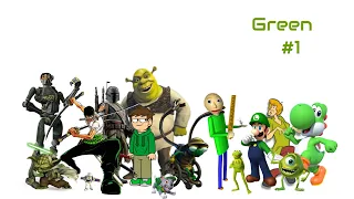 All Green characters from games, series, and movies sings I'm blue (DA BA DEE) part 1