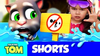 💦 Breaking the Pool Rules - Talking Tom Shorts (S2 Episode 15) IN REAL LIFE