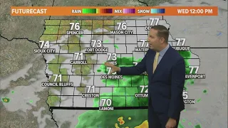 Iowa weather update: Showers and non-severe storms are in the forecast today
