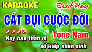 Karaoke Cát Bụi Cuộc Đời Tone Nam (Beat Hay) Nhạc Sống | Hoài Phong Organ