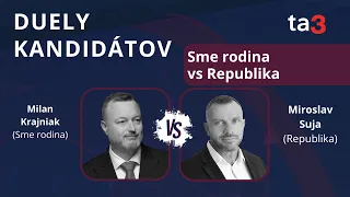 Duely kandidátov: Milan Krajniak (Sme rodina) vs Miroslav Suja (Republika)