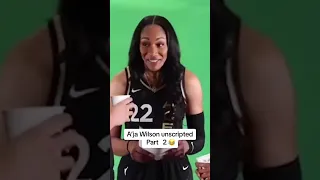 Can listen to A’ja Wilson all day 😂 (via @WNBA, @Las Vegas Aces) #shorts