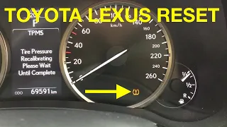 Toyota/Lexus Tire/Tyre Pressure Warning Light Reset