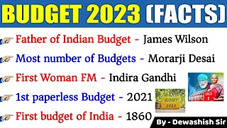 Budget 2023 | Indian Economy | Budget 2023 GK | Budget Current 2023 |  Dewashish Sir