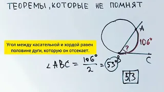 Теоремы, которые никто не помнит, но они нужны на ОГЭ