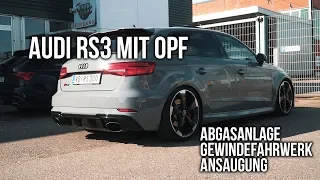LEVELLA | Audi RS3 mit OPF | Abgasanlage, Gewindefahrwerk, Ansaugung