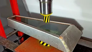 HYDRAULIC PRESS AGAINST ARMORED GLASS FROM A STRATEGIC BOMBER