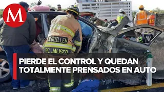 Reportan cuatro muertos por fuerte accidente vial en autopista de Jalisco