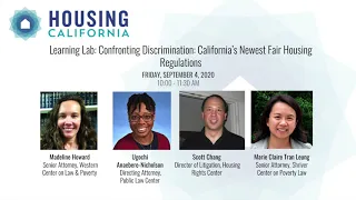 Learning Lab: Confronting Discrimination: California’s Newest Fair Housing Regulations