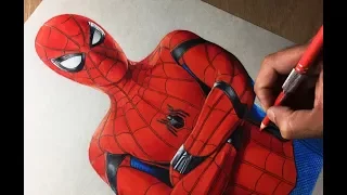 Drawing Spiderman Homecoming - Marvel - Avengers - Timelapse | Artology