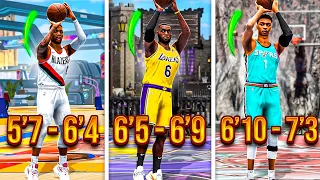BEST JUMPSHOTS for EVERY THREE POINT RATING + HEIGHT in NBA 2K23 SEASON 8!