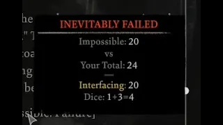 Disco Elysium: Impossible Door with 20 Interface