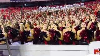 Georgia Redcoat Band after win over LSU with Aaron Murray