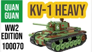 How To Build WW2 Soviet KV1 WW2 Tank | Lego Alternative Bricks Quan Guan 100070 Speed Build