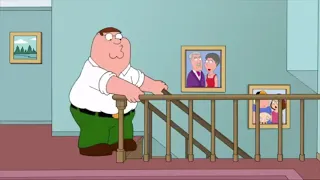 Peter griffin falls down the stairs but it's vocoded to megolovania