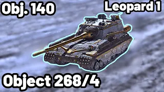 Obj. 140, Object 268/4 & Leopard 1 | WOT Blitz Pro Replays