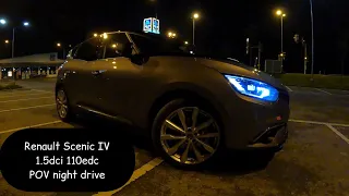 POV night drive Renault Scenic IV 2017