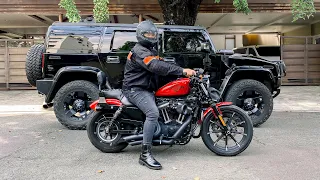 BMC 009 Vance & Hines Big Radius + Arlen Ness Velocity 65° on a Red Hot Harley-Davidson Iron 883