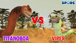 Titanoboa vs Viper | Dino vs Cartoon [S4E8] | SPORE