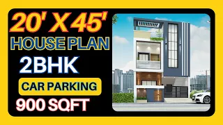 20*45 feet Pouse Plan BHK || 20 BY 45 Feet House Map || 20*45 house design ||  Girish Architecture