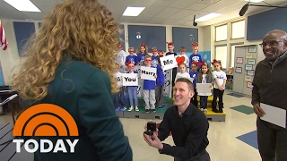 School Teacher Stunned By Surprise Proposal On Air | TODAY