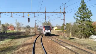 Avesta Krylbo-Storvik, från förarplats / Cabinerit / Führerstandsmitfahrt