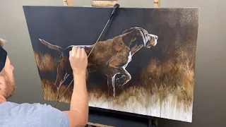 "On Point" Charcoal & Acrylic on Canvas Time Lapse
