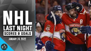 NHL Last Night: All 25 Goals and Scores on January 14, 2022