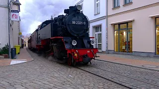 Molli Railway or Mollibahn (East Germany) - Street Running, Passenger, Guard and Lineside Views