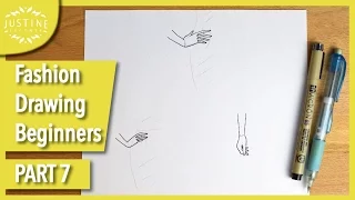 How to draw hands: 3 different poses TUTORIAL | Fashion drawing for beginners #7 | Justine Leconte