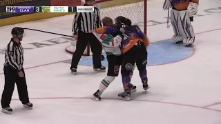 Craig Cescon vs Sebastien Sylvestre EIHL fight 28-10-17