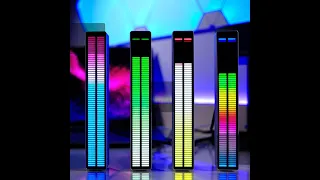 Stereo 128-Bit RGB LED MIC+LINE Sound Level Meter Music Spectrum Visualizer Audio Display Analyzer