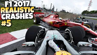 F1 2017 REALISTIC CRASHES #5